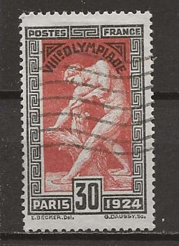 FRANCE   ANNEE 1924 Y.T N°185 OBLI  Paris 1924