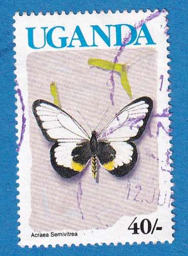 Ouganda 1990 Papillons. Acraea semivitrea. C2