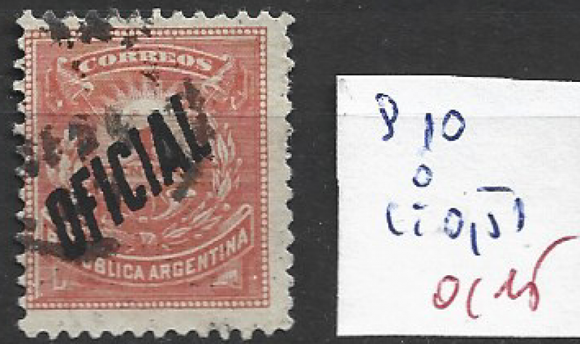 ARGENTINE  SERVICE 10 oblitéré côte 0.50 €