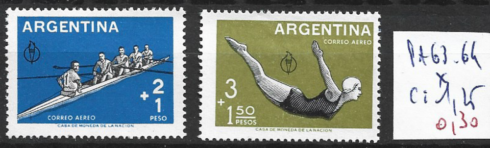 ARGENTINE PA 63-64 * côte 1.25 € 