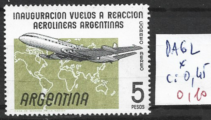 ARGENTINE PA 62 * côte 0.45 € 