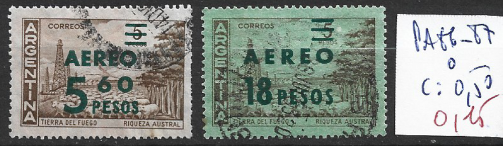 ARGENTINE PA 86-87 oblitérés côte 0.50 € 