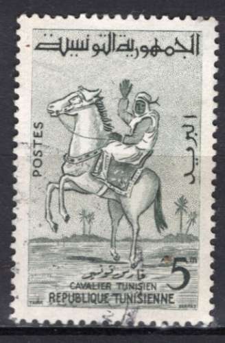 TUNISIE 1959 CAVALIER TUNISIEN  OBLITERE