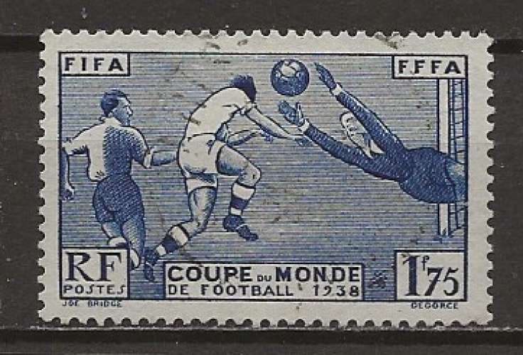 FRANCE   ANNEE  1938 Y.T N°396  OBLI  Football