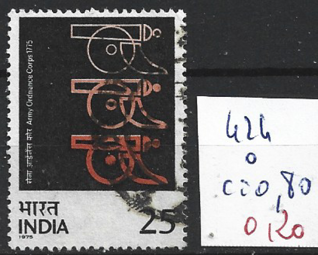 INDE 424 oblitéré côte 0.80 € 