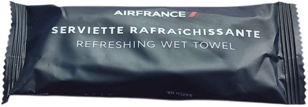 Air France Pochette contenant Refreshing Wet Towel Serviette rafraîchissante