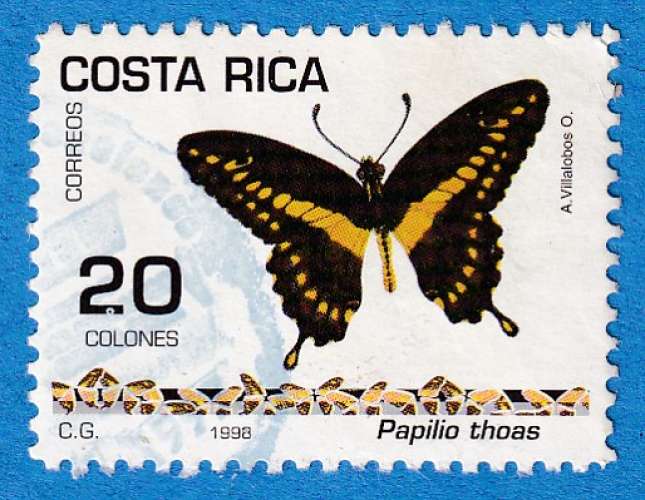 Costa Rica 1998 Papillons. Papilio thoas. C4