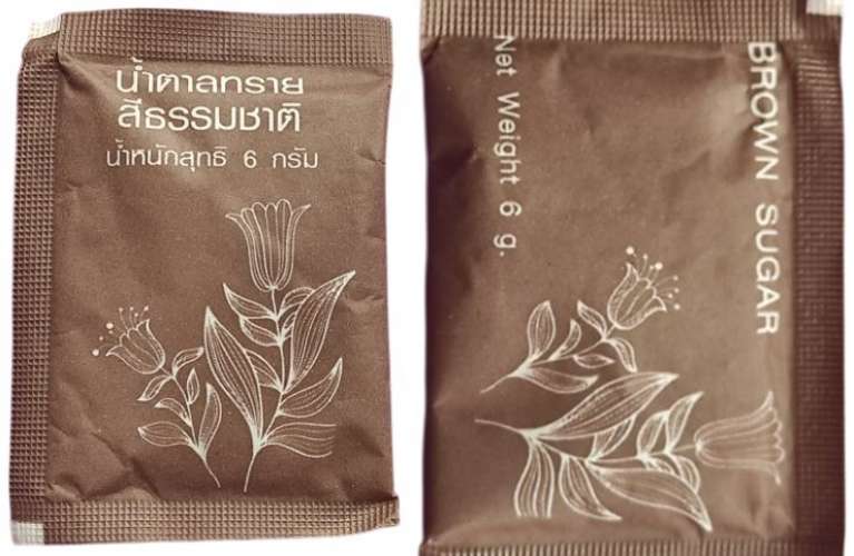 Thaïlande Sachet Sucre Brown Sugar