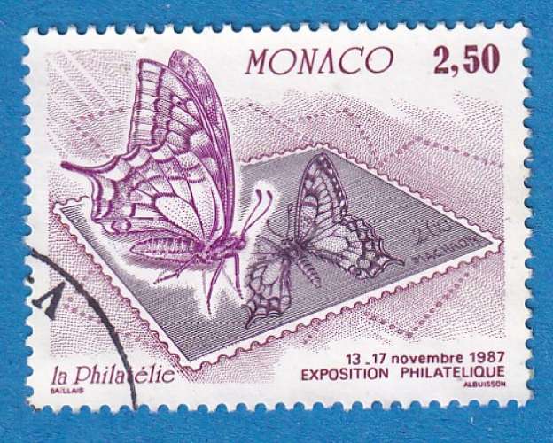 Monaco 1987 Exposition philathelique.Papilio glaucas. C5