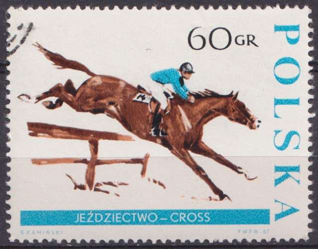 Pologne 1967 Y&T 1593 oblitéré - Equitation - Cheval, chevaux 