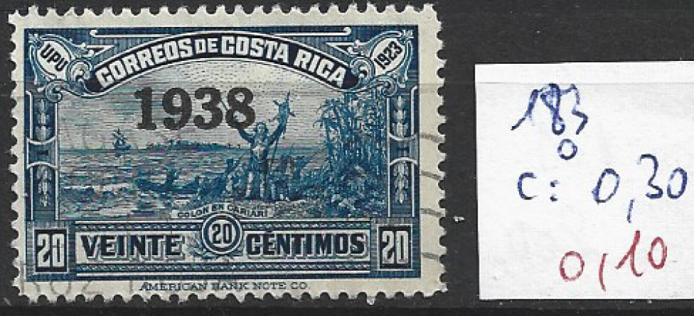 COSTA RICA 183 oblitéré côte 0.30 €