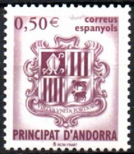 Armoiries d'Andorre (violet) 2002 - YT 276 **