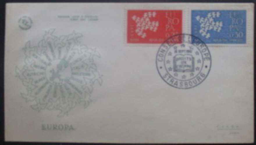 FRANCE FDC Europa 16-09-61 Strasbourg