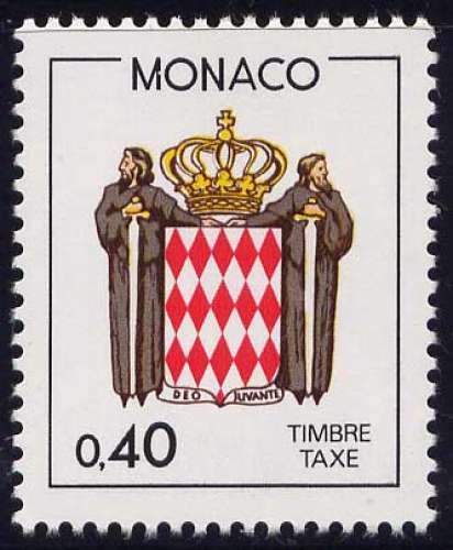 Timbre Taxe neuf ** n° 80(Yvert) Monaco 1985 - Ecusson