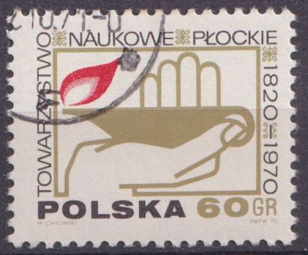 Pologne 1970 Y&T 1859 oblitéré - Société scientifique de Plock 