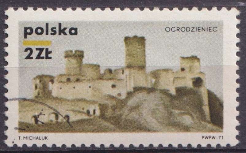 Pologne 1971 Y&T 1908 oblitéré - Château de Ogrodzieniec 