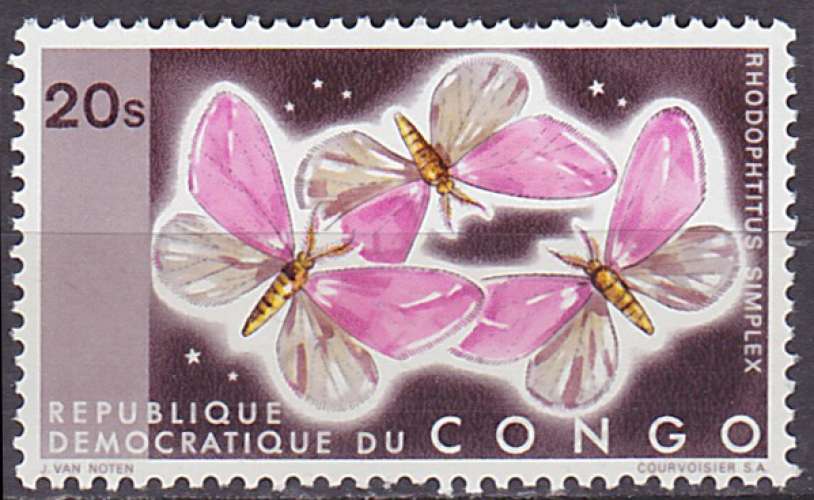 Timbre neuf ** n° 764(Yvert) Congo 1971 - Papillons