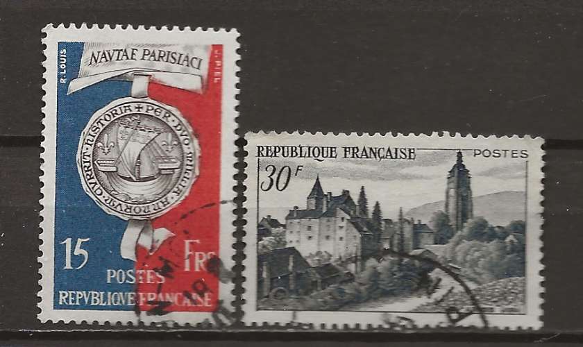 FRANCE   ANNEE  1951 Y.T N°905-906  OBLI 