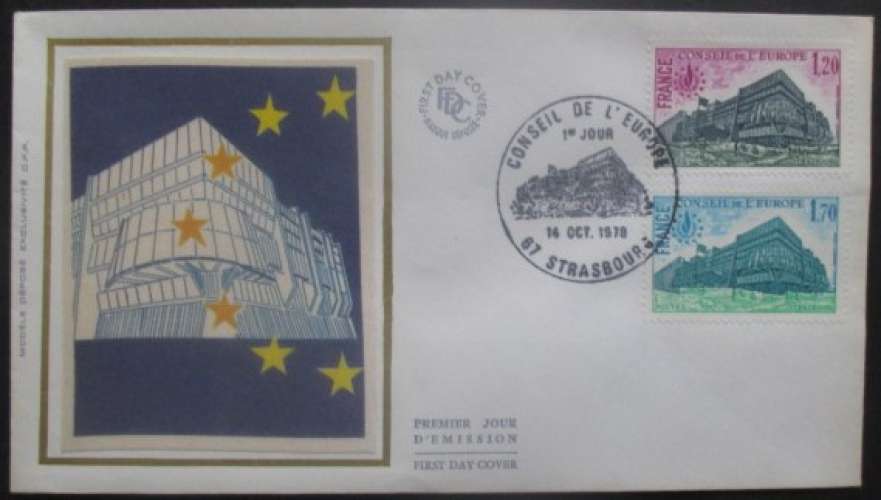 FRANCE FDC Conseil de l'Europe 14-10-1978 Strasbourg