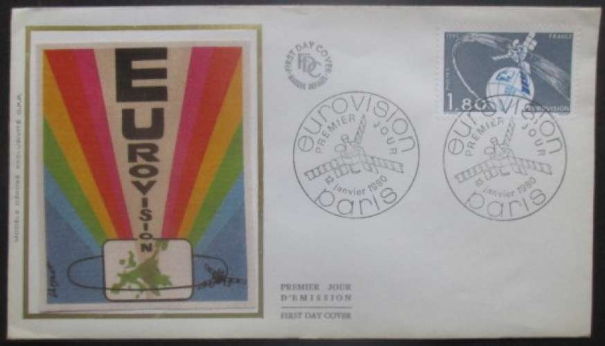 FRANCE FDC Eurovision 12-01-1980 Paris 