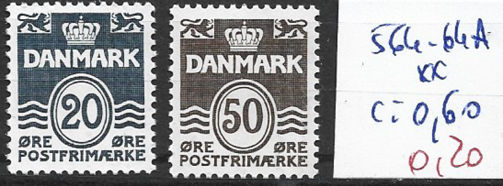 DANEMARK 564-564A ** côte 0.60 € 