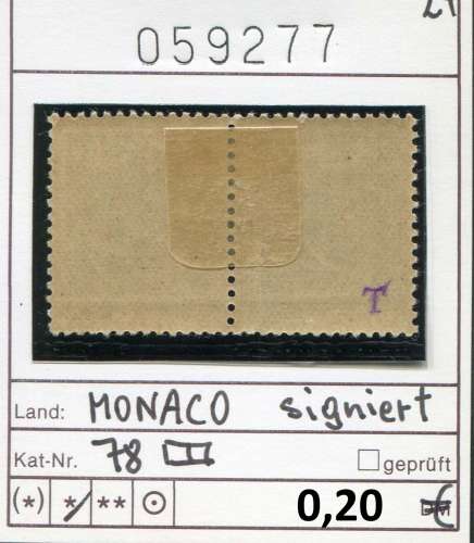 Monaco 1924 - Yvert 77 - Michel 78 - * mh - 