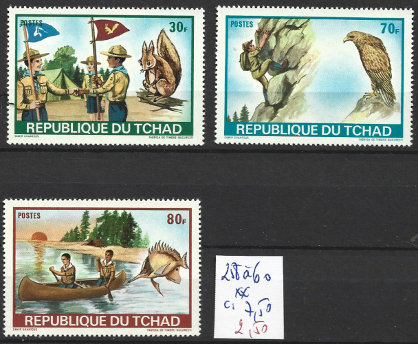 TCHAD 258 à 260 ** côte 7.50 € 