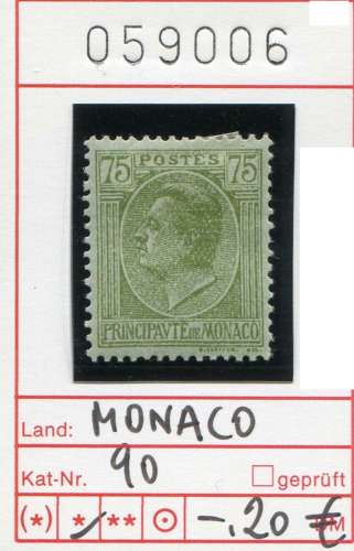 Monaco 1924 - Yvert 90 - Michel 90 - * mh - 