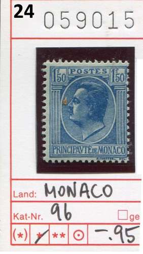 Monaco 1924 - Yvert 99 - Michel 96 - * mh - 