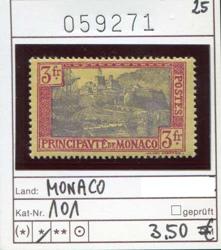 Monaco 1925 - Yvert 101 - Michel 101 - * mh - 