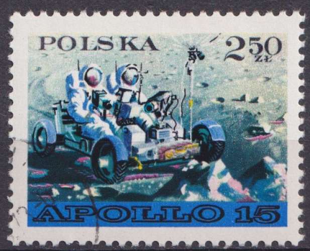 Pologne 1971 Y&T 1969 oblitéré - Apollo 15 