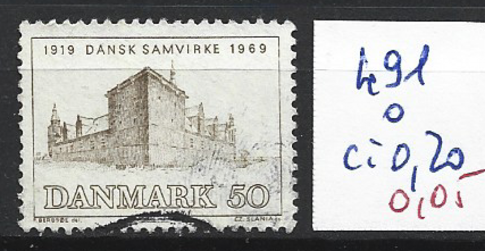 DANEMARK 491 oblitéré côte 0.20 € 