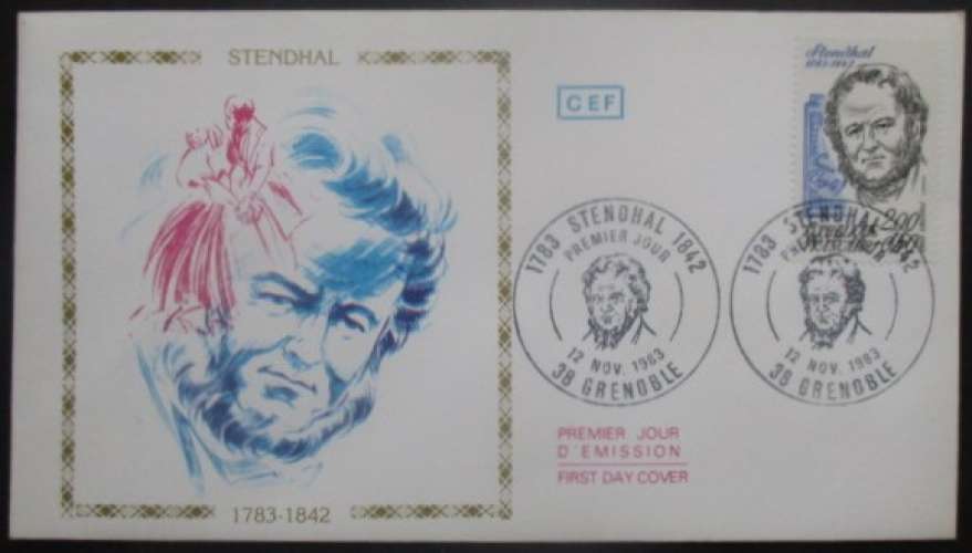 FRANCE FDC Stendhal 12-11-1983 Grenoble