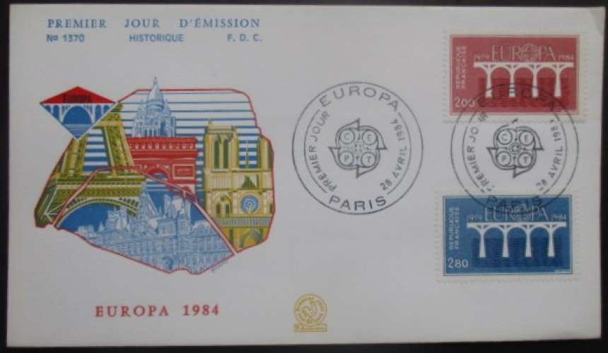 FRANCE FDC Europa 28-04-1984 Paris