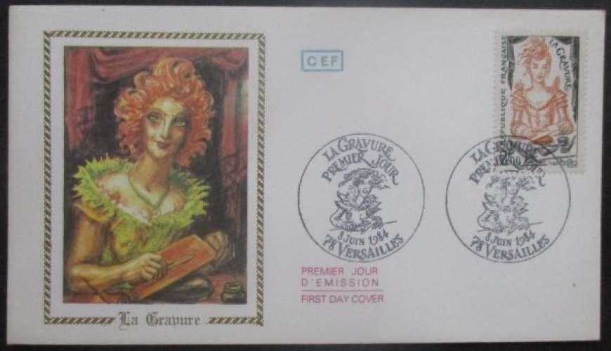 FRANCE FDC La gravure 08-06-1984 Versailles