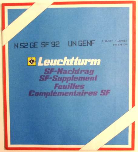 Leuchtturm - JEU O.N.U. GENEVE 1992 SF (Avec Pochettes)