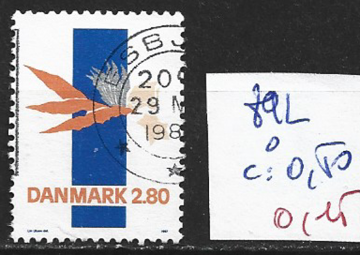 DANEMARK 892 oblitéré côte 0.50 € 