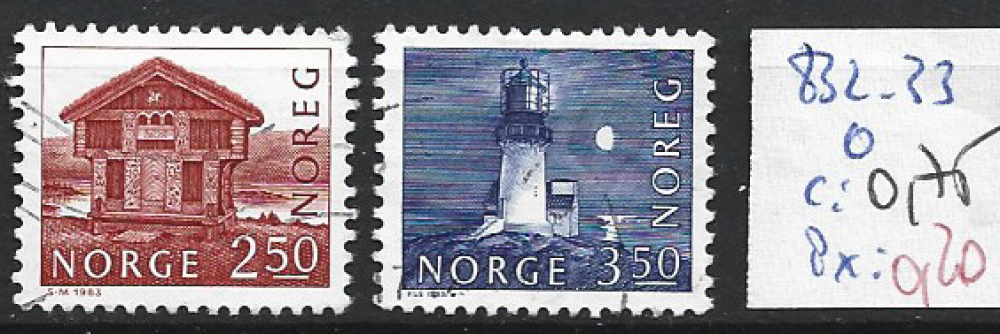 NORVEGE 832-833 oblitérés côte 0.75 € 