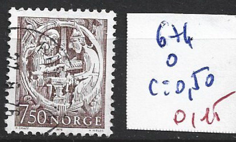 NORVEGE 674 oblitérés côte 0.50 € 