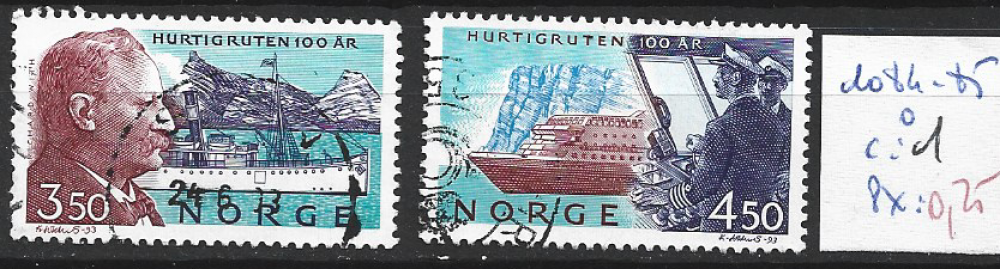 NORVEGE 1084-1085 oblitérés côte 1 € 