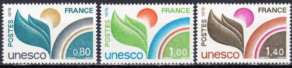 FRANCE - 1976 - UNESCO - Yvert Service 50 / 52 Neufs **