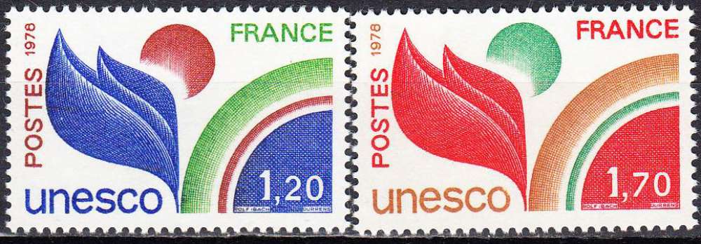 FRANCE - 1978 - UNESCO - Yvert Service 56 / 57 Neufs **