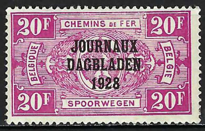 Belgique - 1928 - Y & T n° 18 Timbres pour journaux - MH