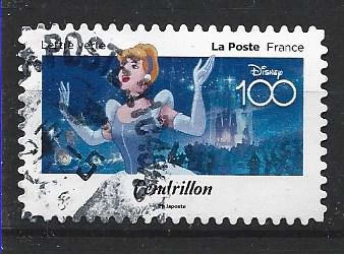 2023 FRANCE Adhésif 2322 oblitéré, cachet rond, Disney, Cendrillon