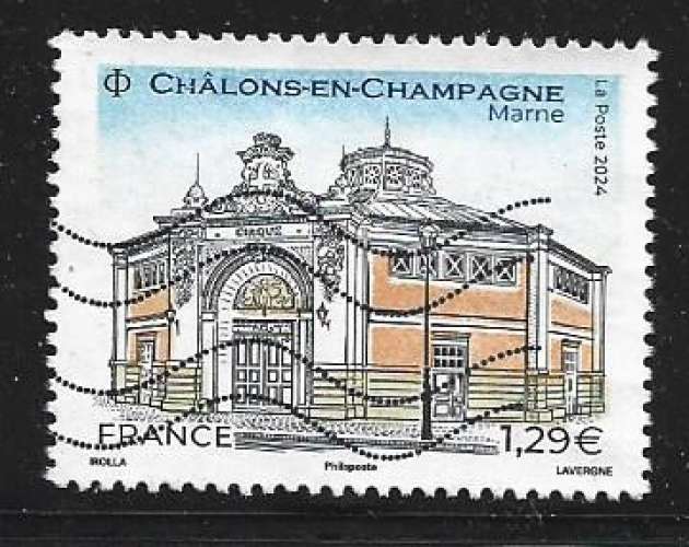 2024 FRANCE  oblitéré, Châlons en Champagne, sans vignette