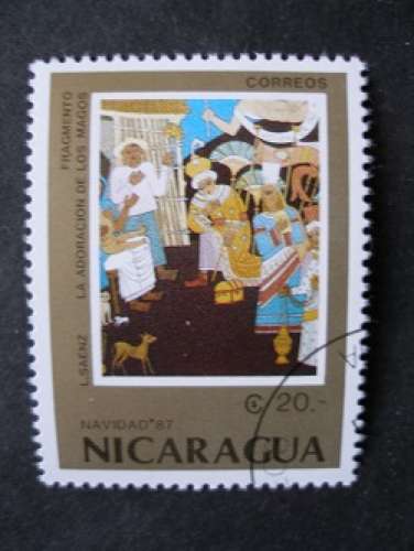 Nicaragua 1987 - Noël ( tableaux ) - Oblitéré