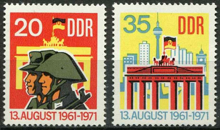 ALLEMAGNE RDA 1971 NEUF** MNH N° 1381 1382