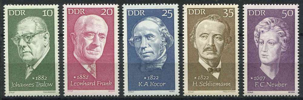 ALLEMAGNE RDA 1972 NEUF** MNH N° 1421 à 1425