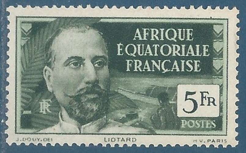 Afrique équatoriale française N°60 Liotard 5F neuf**