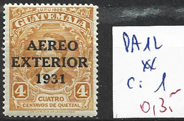 GUATEMALA PA 12 ** côte 1 € 